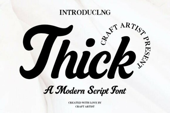 Thick Font